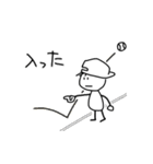 野球棒人間【P】（個別スタンプ：36）