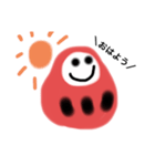 ちょっと不気味なだるまさん。。（個別スタンプ：3）