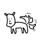 画伯のあやしい犬（個別スタンプ：1）