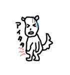 画伯のあやしい犬（個別スタンプ：23）