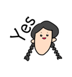 面白い三つ編み子（個別スタンプ：9）
