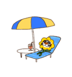 ひまわりネコ 夏スタンプ（個別スタンプ：4）
