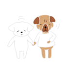 白い犬と犬（個別スタンプ：8）