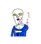 白い旅人【人型】（個別スタンプ：7）