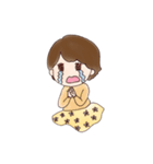 女の子とパン（個別スタンプ：2）