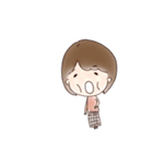 女の子とパン（個別スタンプ：3）