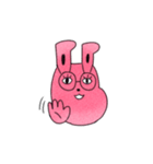 うさぎとメガネ（個別スタンプ：3）