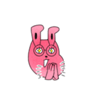 うさぎとメガネ（個別スタンプ：4）