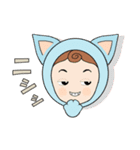 毎日使えるスタンプ【猫着ぐるみ編】（個別スタンプ：12）