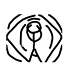 棒人間＆顔文字スタンプ（個別スタンプ：21）