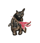cats in crayon 2（個別スタンプ：6）