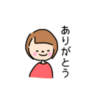 毎日使える。ゆるくてシンプルな女の子（個別スタンプ：7）