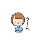 毎日使える。ゆるくてシンプルな女の子（個別スタンプ：9）