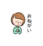 毎日使える。ゆるくてシンプルな女の子（個別スタンプ：10）