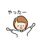 毎日使える。ゆるくてシンプルな女の子（個別スタンプ：14）