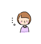毎日使える。ゆるくてシンプルな女の子（個別スタンプ：24）