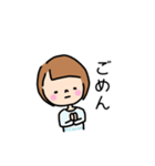 毎日使える。ゆるくてシンプルな女の子（個別スタンプ：37）