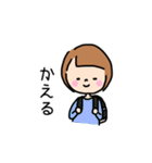 毎日使える。ゆるくてシンプルな女の子（個別スタンプ：38）