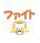 毎日使える☆白猫ちゃんのデカ文字スタンプ（個別スタンプ：23）