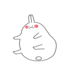 二文字 ウサギ (字のない ver.)（個別スタンプ：1）