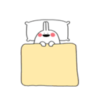 二文字 ウサギ (字のない ver.)（個別スタンプ：3）