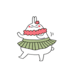 二文字 ウサギ (字のない ver.)（個別スタンプ：5）