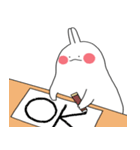 二文字 ウサギ (字のない ver.)（個別スタンプ：8）