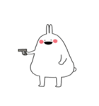 二文字 ウサギ (字のない ver.)（個別スタンプ：18）