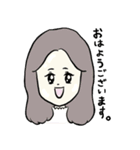 みんな、おんなのこ。そして一匹の犬。（個別スタンプ：3）