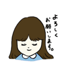 みんな、おんなのこ。そして一匹の犬。（個別スタンプ：5）