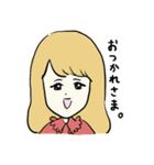 みんな、おんなのこ。そして一匹の犬。（個別スタンプ：9）