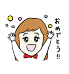 みんな、おんなのこ。そして一匹の犬。（個別スタンプ：12）