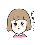 みんな、おんなのこ。そして一匹の犬。（個別スタンプ：15）