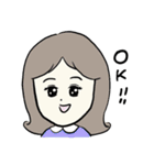 みんな、おんなのこ。そして一匹の犬。（個別スタンプ：17）