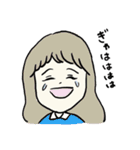 みんな、おんなのこ。そして一匹の犬。（個別スタンプ：32）