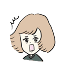 みんな、おんなのこ。そして一匹の犬。（個別スタンプ：34）