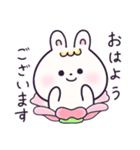 パステルうさぎのやさしいスタンプ。（個別スタンプ：4）