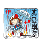 ひま子ちゃん200 雨の日・大雨・台風（個別スタンプ：30）