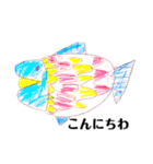 5歳児が書いた海の生き物（個別スタンプ：2）