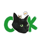 黒猫くろえさん（個別スタンプ：3）