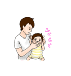 赤ちゃんとお父さん（個別スタンプ：5）