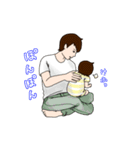 赤ちゃんとお父さん（個別スタンプ：6）