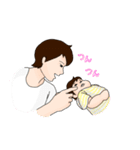 赤ちゃんとお父さん（個別スタンプ：10）