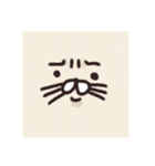 まゆげにゃんこ（個別スタンプ：3）