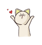まゆげにゃんこ（個別スタンプ：6）
