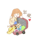 台湾満喫の旅女子と猫（個別スタンプ：6）
