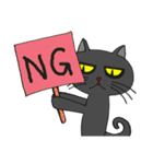 病み猫(黒猫)（個別スタンプ：7）