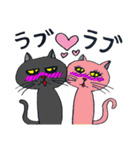 病み猫(黒猫)（個別スタンプ：14）