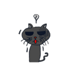 病み猫(黒猫)（個別スタンプ：18）