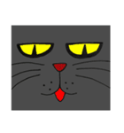病み猫(黒猫)（個別スタンプ：29）